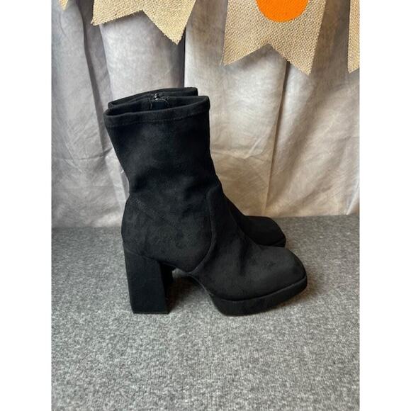 Kenneth Cole New York Womens Bri Stretch Boot Black Mid-Calf Boots Size 8.5 - Picture 2 of 10